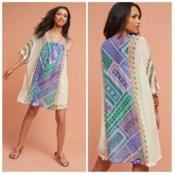 ANTHROPOLOGIE x TANVI KEDIA Veena Beaded Caftan {Y36} - Picture 2 of 7